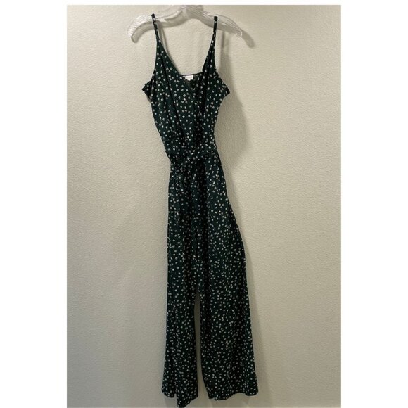 KAILEIGH "Rochelle" Maxi Romper/Jumpsuit Surplice Strapy Floral, Green - XL - Picture 2 of 8